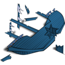 download Rpg Map Symbols Shipwreck clipart image with 180 hue color