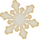 download Snowflake clipart image with 180 hue color