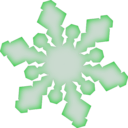 download Snowflake clipart image with 270 hue color