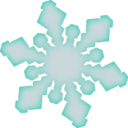 download Snowflake clipart image with 315 hue color