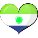 download Kurdistan Heart Flag clipart image with 90 hue color