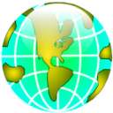 download Glossy Globe clipart image with 315 hue color