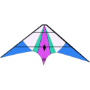 download Kite clipart image with 180 hue color