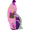 download Nativity clipart image with 270 hue color
