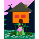 download Baba Yaga clipart image with 90 hue color