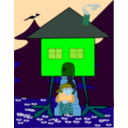 download Baba Yaga clipart image with 180 hue color