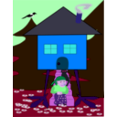 download Baba Yaga clipart image with 270 hue color