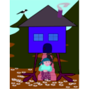 download Baba Yaga clipart image with 315 hue color