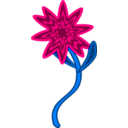 download Triptastic Blue Flower clipart image with 90 hue color