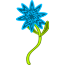 download Triptastic Blue Flower clipart image with 315 hue color