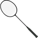 download Badminton Racket With Strings clipart image with 270 hue color