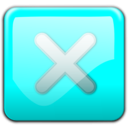 download Close Button Red clipart image with 180 hue color