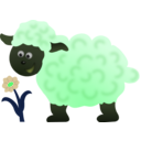 download Happy Sheep clipart image with 90 hue color