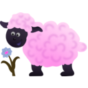 download Happy Sheep clipart image with 270 hue color