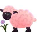 download Happy Sheep clipart image with 315 hue color