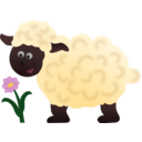 download Happy Sheep clipart image with 0 hue color