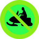 download No Snowmobiles Sign clipart image with 90 hue color
