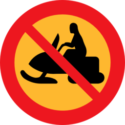 No Snowmobiles Sign