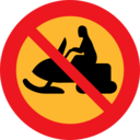 download No Snowmobiles Sign clipart image with 0 hue color