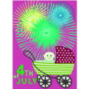download Independence Day clipart image with 90 hue color