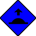 download Caution Sped Hump clipart image with 180 hue color