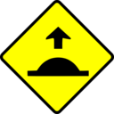 Caution Sped Hump