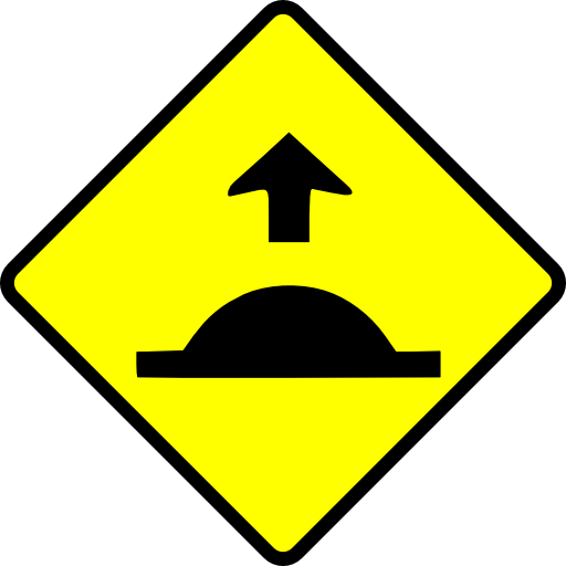 Caution Sped Hump