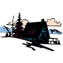 download Architetto Chalet Di Montagna clipart image with 180 hue color