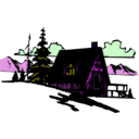 download Architetto Chalet Di Montagna clipart image with 270 hue color