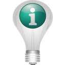 download Info Lightbulb clipart image with 45 hue color
