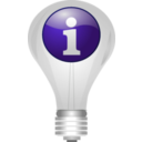 download Info Lightbulb clipart image with 135 hue color
