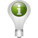 download Info Lightbulb clipart image with 315 hue color