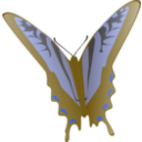 download Butterfly clipart image with 180 hue color