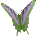 download Butterfly clipart image with 225 hue color