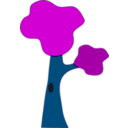 download Tree clipart image with 180 hue color