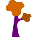 download Tree clipart image with 270 hue color