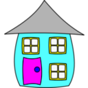 download House001 clipart image with 180 hue color