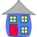 download House001 clipart image with 225 hue color