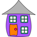 download House001 clipart image with 270 hue color