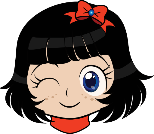 Winky Girl Manga Smiley Emoticon