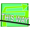 download Way Arrow clipart image with 90 hue color