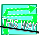 download Way Arrow clipart image with 135 hue color