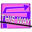 download Way Arrow clipart image with 270 hue color