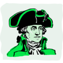 download George Washington clipart image with 90 hue color