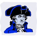 download George Washington clipart image with 180 hue color