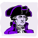 download George Washington clipart image with 225 hue color