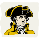 download George Washington clipart image with 0 hue color