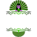download Peacock Girl Border clipart image with 270 hue color