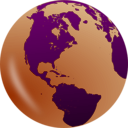 download Globe clipart image with 180 hue color