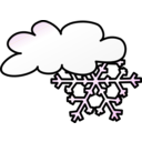 download Weather Symbols Snow Storm clipart image with 180 hue color